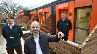 Six more modular homes provide ‘stepping-stone’ for homeless in Cambridge