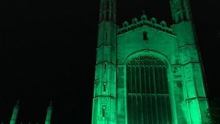 King’s College Chapel lit up green to raise awareness for rare genetic condition