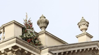 Christmas tree mysteriously appears atop Senate House