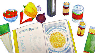 A Sunday evening and a faded cookbook