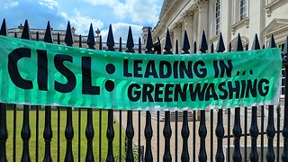 Protesters condemn sustainability leadership programme as 'greenwashing'