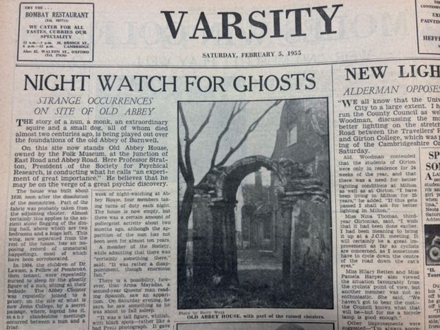 Vintage Varsity: Cambridge's paranormal past