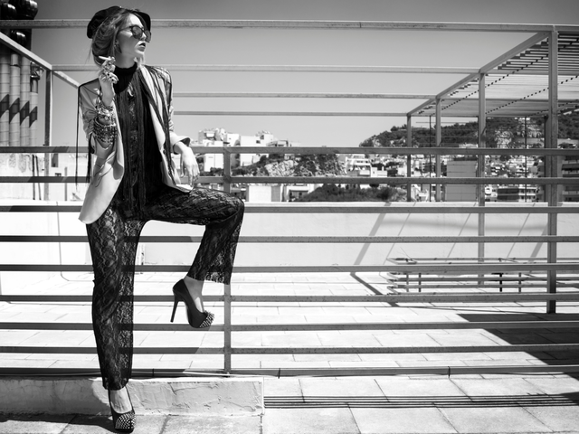 The look is lit. So is the cigarette