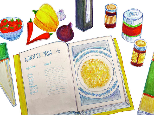 A Sunday evening and a faded cookbook