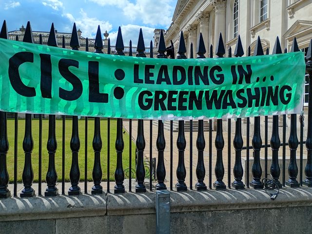 Protesters condemn sustainability leadership programme as 'greenwashing'