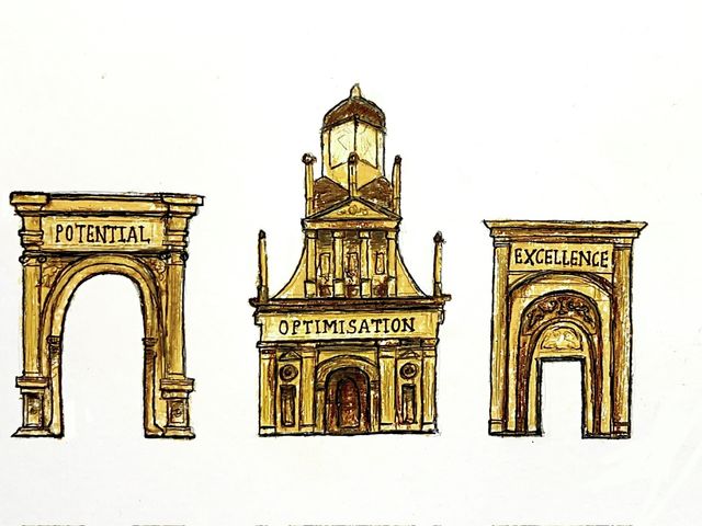 The language of optimisation and the architecture of merit